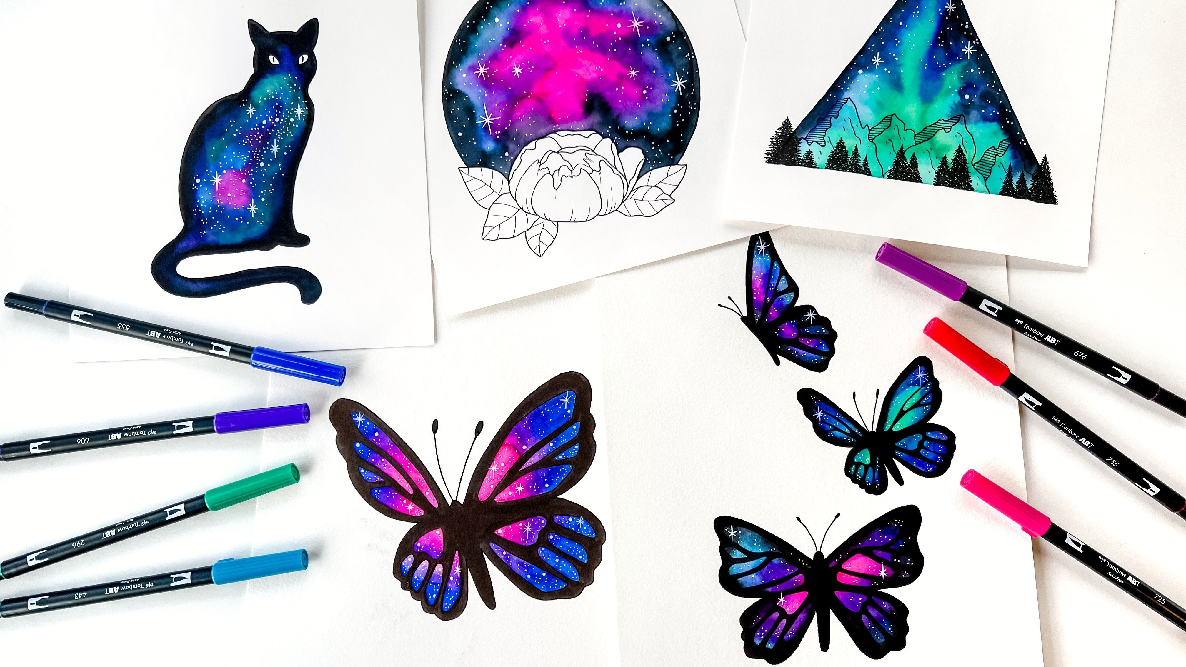 Paint a Beautiful Watercolor Galaxy Using Markers