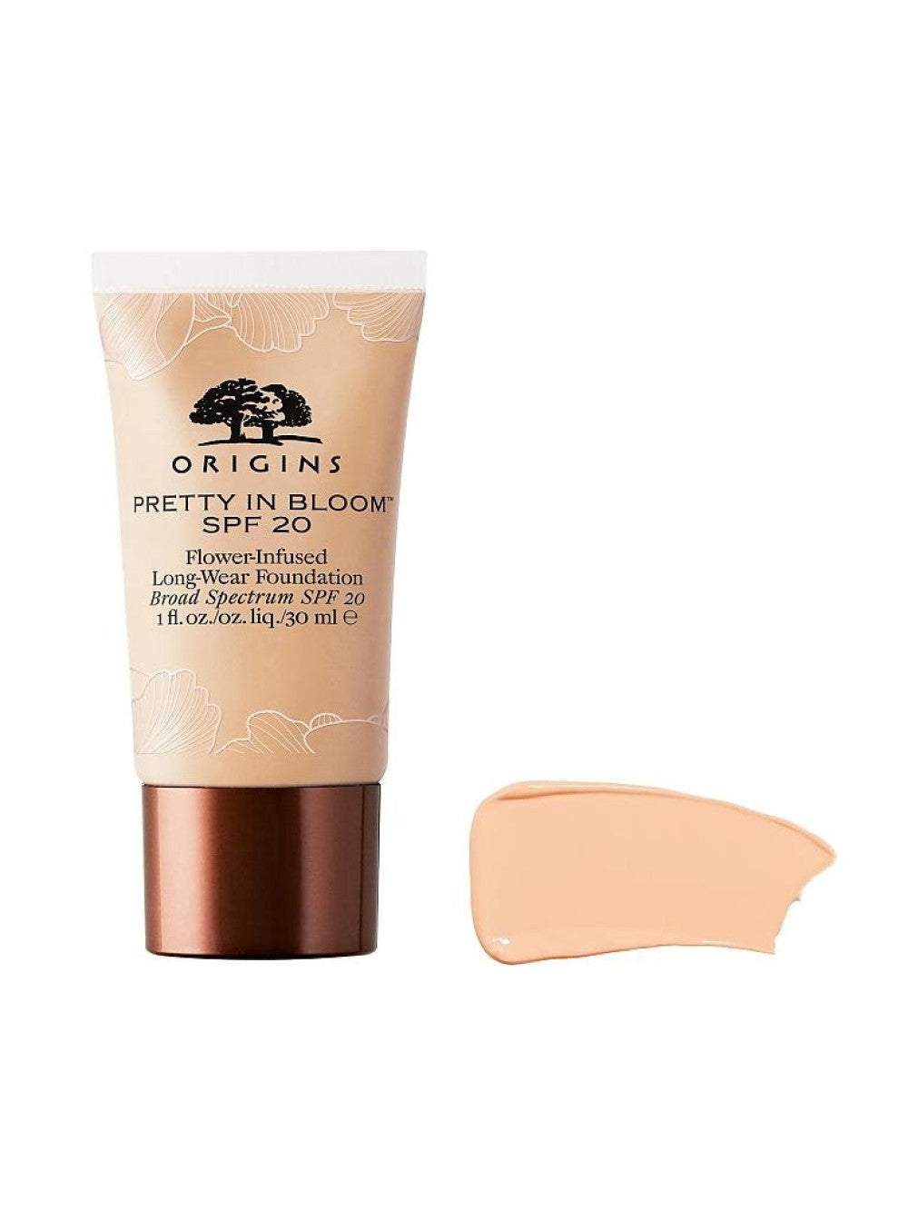 Origins, Pretty In Bloom, long lasting, cream foundation, 540, Medium Deep Golden Warm, SPF 20, 30 ml