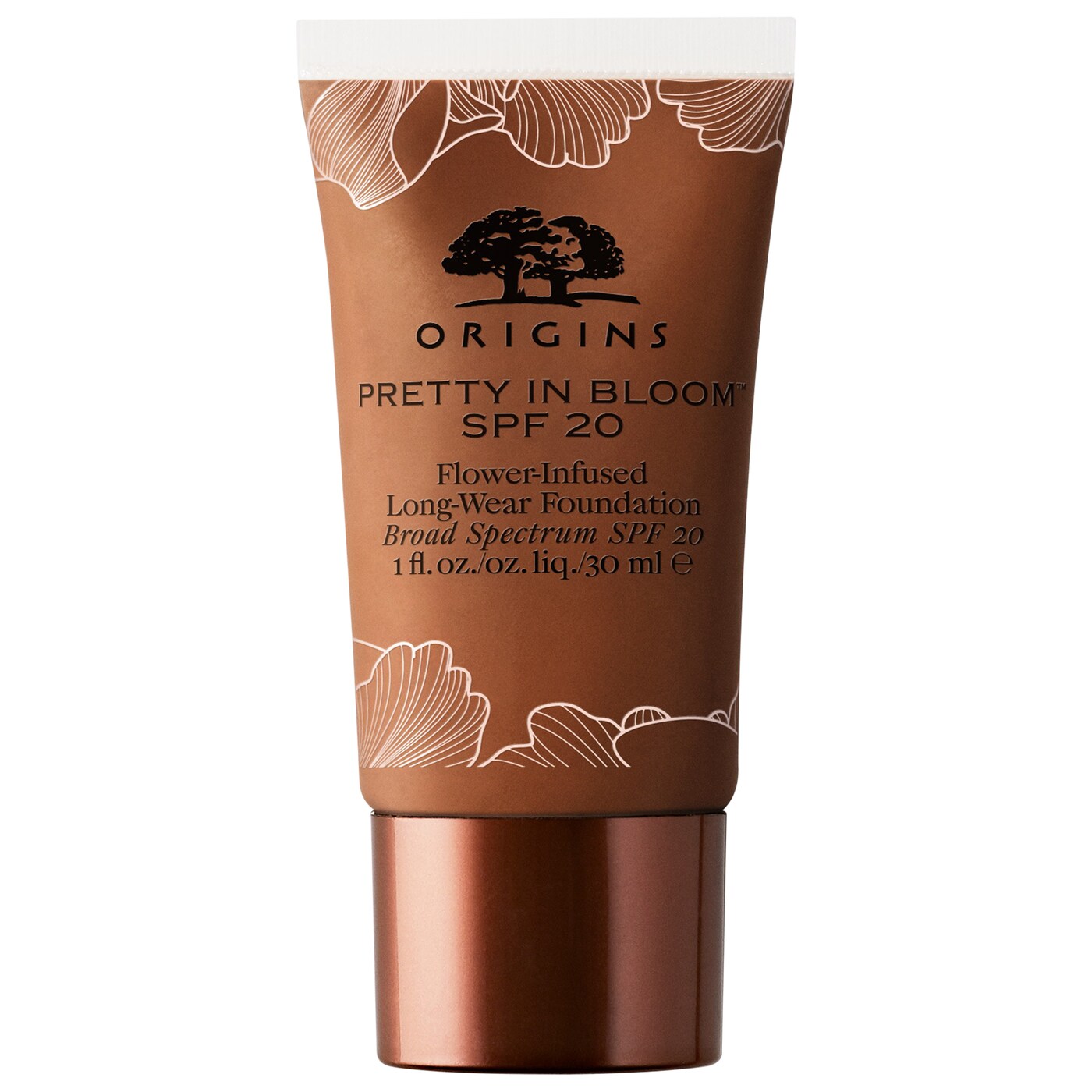 Origins, Pretty In Bloom Long Lasting Cream Foundation 720 Very Deep Cool SPF 20 30ml
