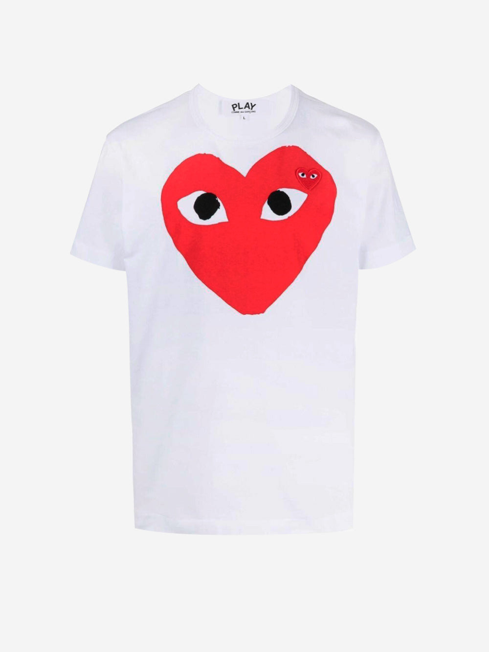 COMME DES GARCONS PLAY_T-shirt Big Heart in cotone_Bianco_XL_Donna