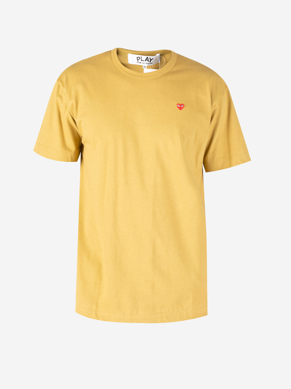 COMME DES GARCONS PLAY_T-shirt Mini Heart in cotone_Giallo_M_Donna