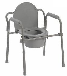 McKesson Commode Chair w Steel Back Bar, 4 per Case