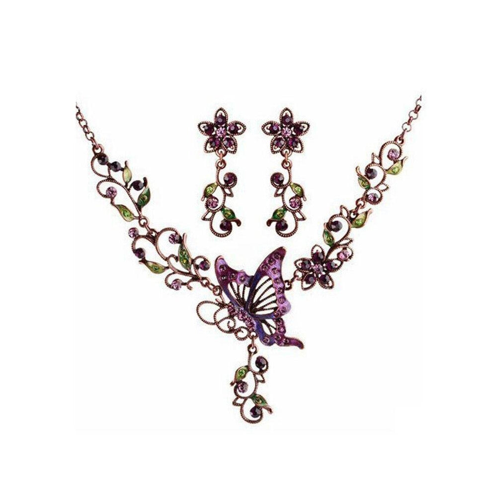 Fashion Crystal Bridal Jewelry Sets Necklace+Earrings Jewelry Wedding