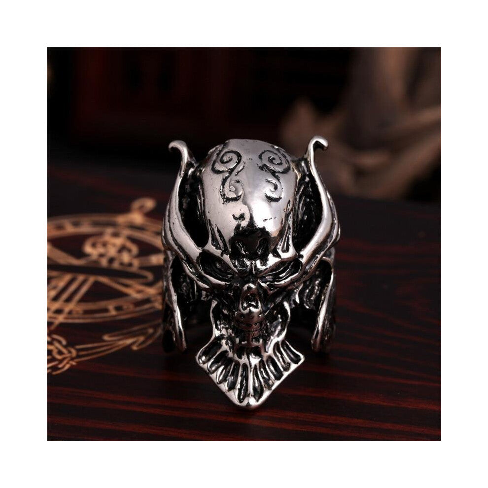 fashion Men Tough guy punk style Retro Armor warrior skull rings high quality 316L Biker