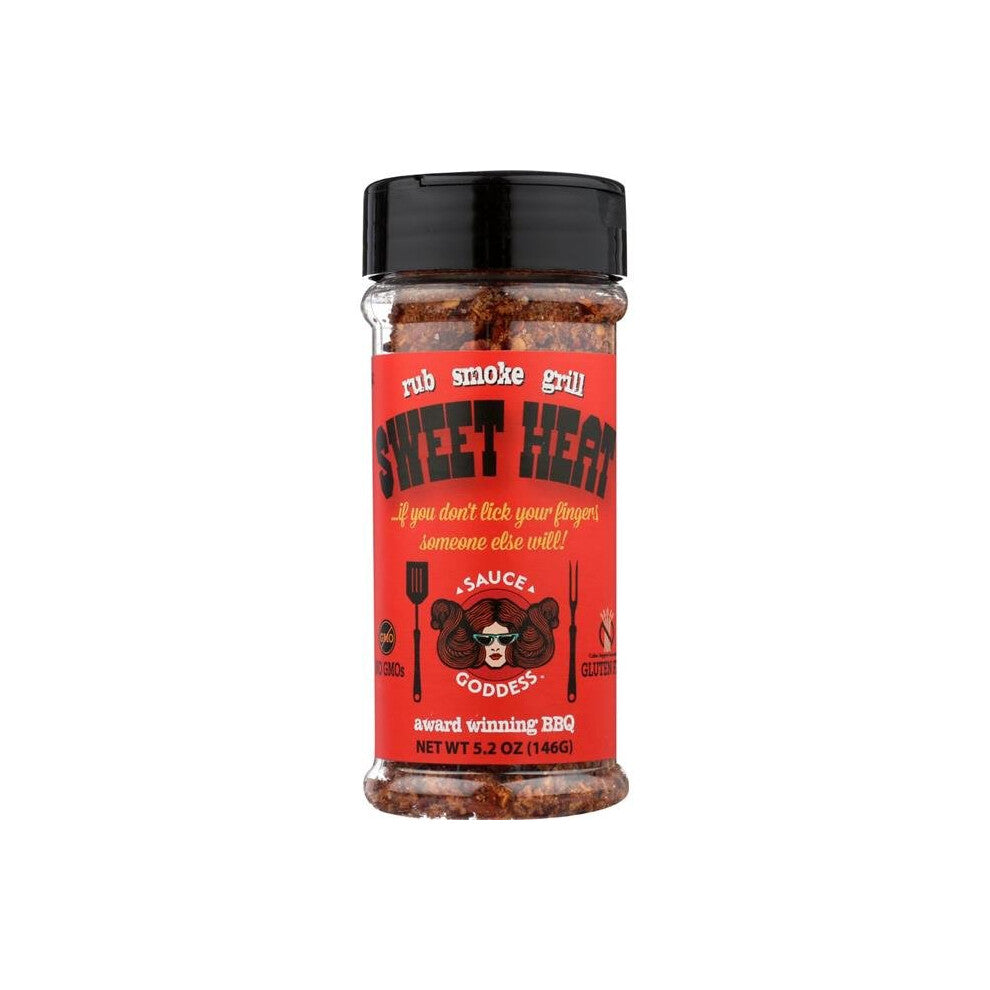 Sauce Goddess KHFM00304044 Spice Sweet Heat BBQ Shaker - 5.2 oz