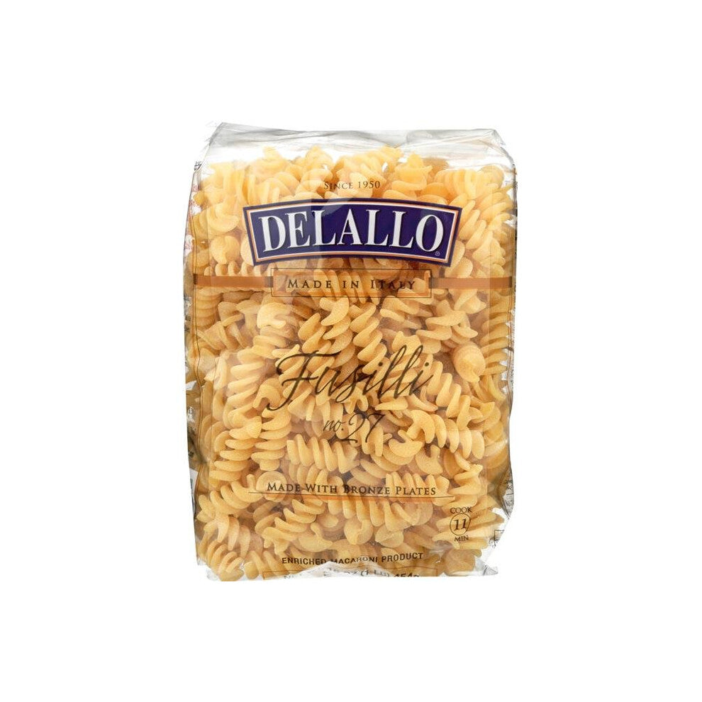 Delallo KHFM00125484 Fusilli Pasta Bag, 16 oz