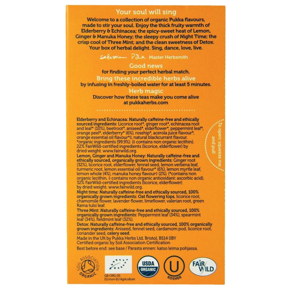 Pukka Tea - Herbal Collection - (Pack of 2) 34.4g net weight each