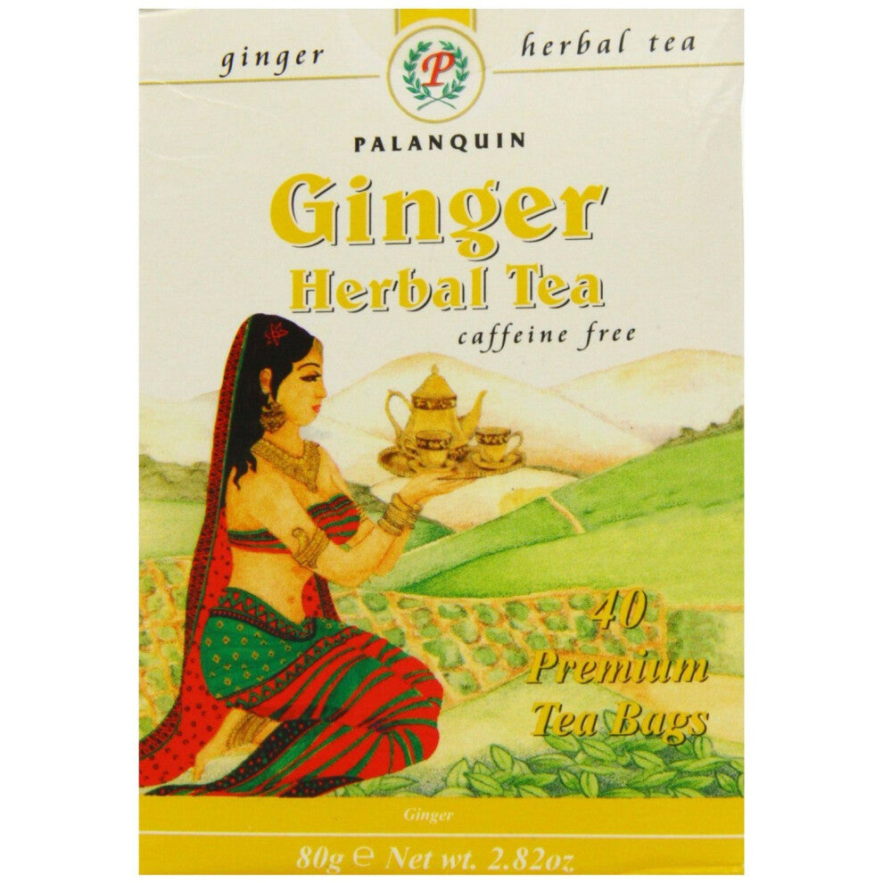 40 Palanquin Ginger Tea Bags | Herbal Tea Bags