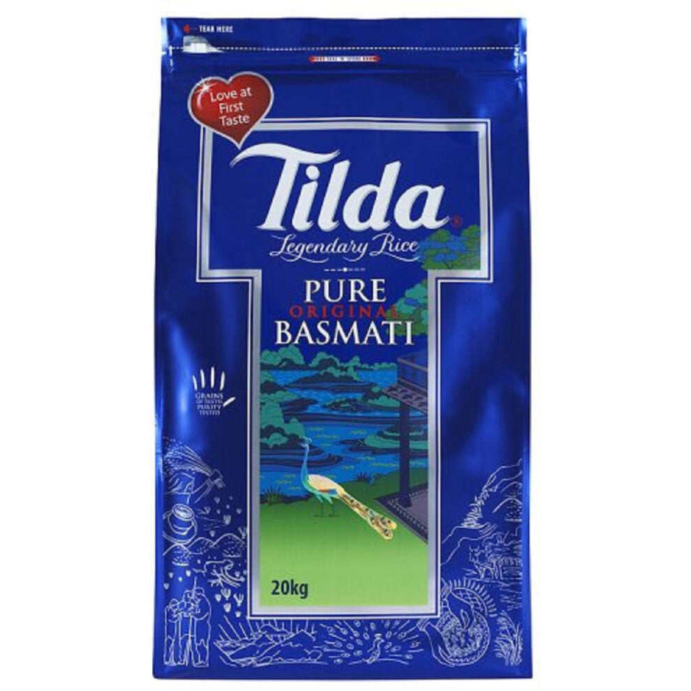 Tilda Basmati Rice - Pure Himalayan Grown, Fragrant & Fluffy Long-Grain 20kg