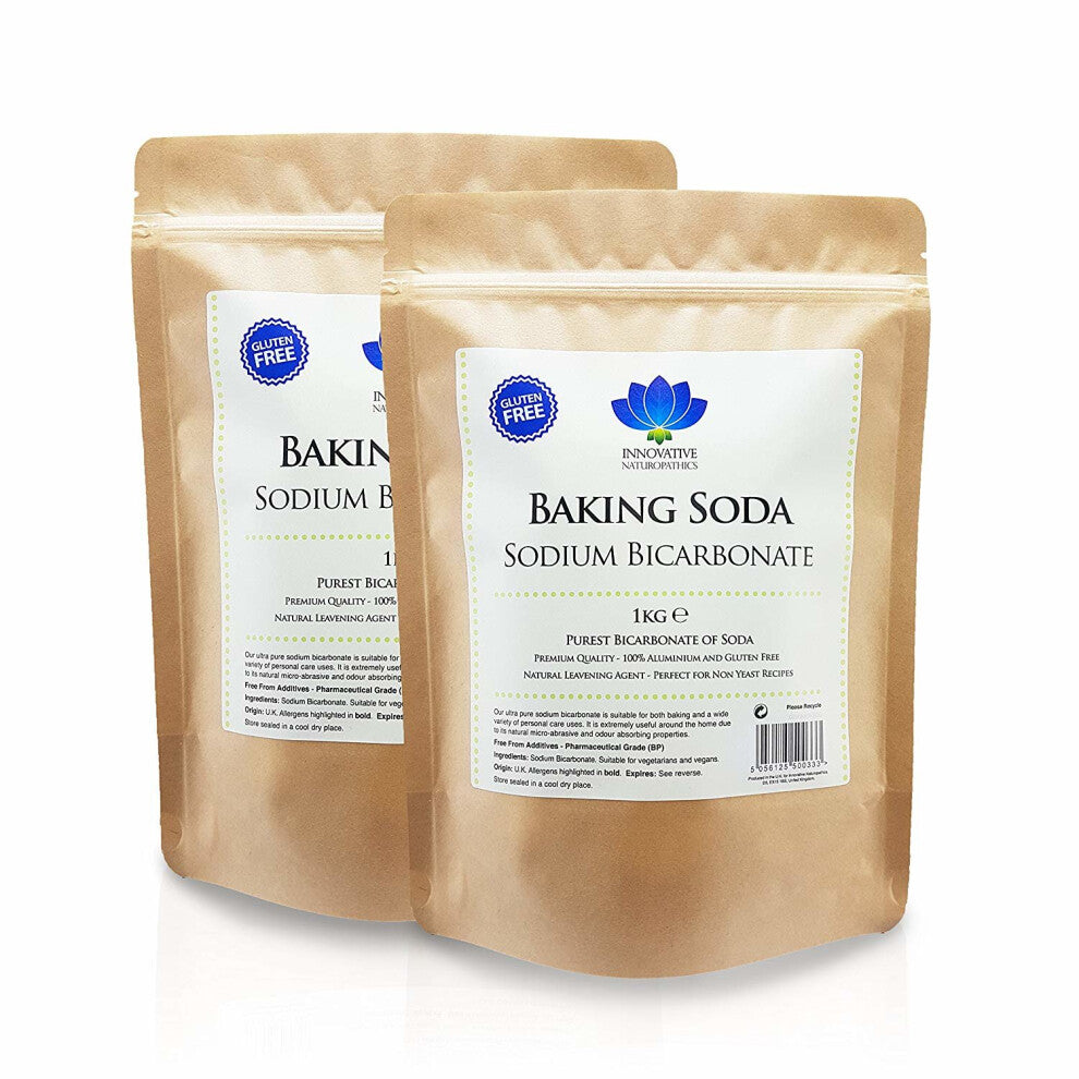 Sodium Bicarbonate - Aluminium & Gluten Free Baking Soda - 2 x 1kg