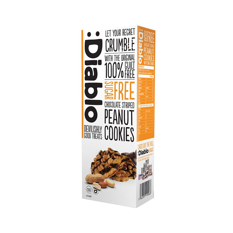 Chocolate Striped Peanut Cookies 150g (Diablo)