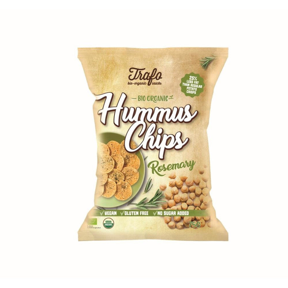 Rosemary Hummus Chips, Organic 75g (Trafo)