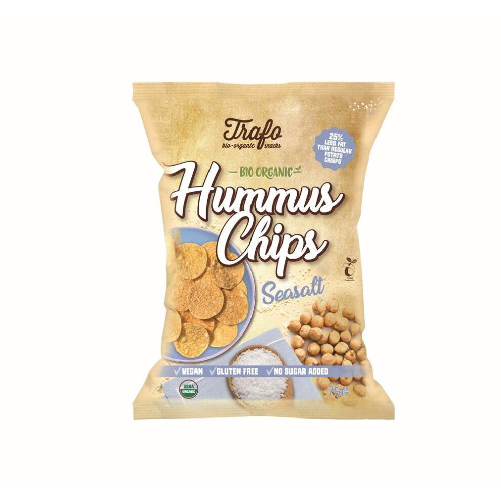 Sea Salt Hummus Chips 75g, Organic (Trafo)