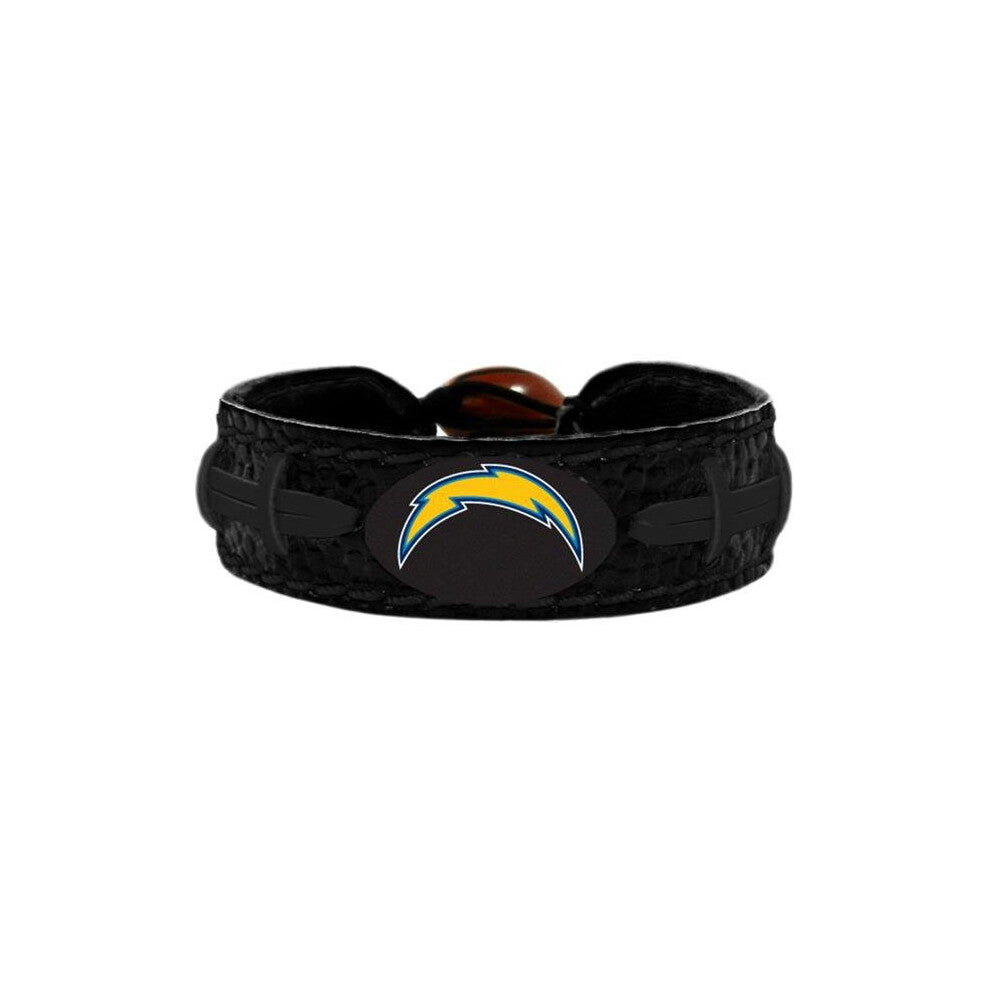Team Color Tonal Black Football Los Angeles Chargers Bracelet