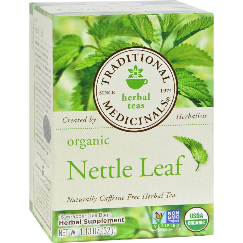 Traditional Medicinals Organic Nettle Leaf Herbal Tea - 16 Tea Bags -