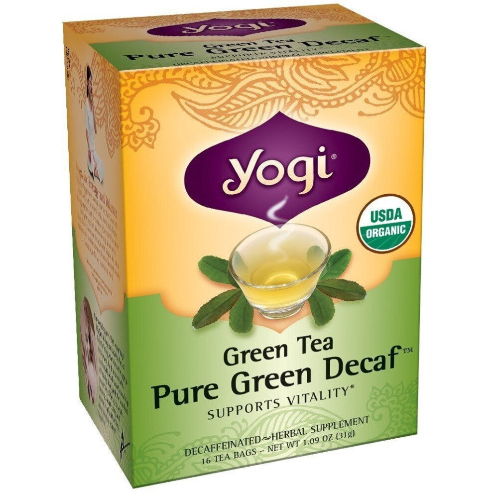 Yogi Tea, Pure Green Decaf ? 16 tea bags box- Pack of 36