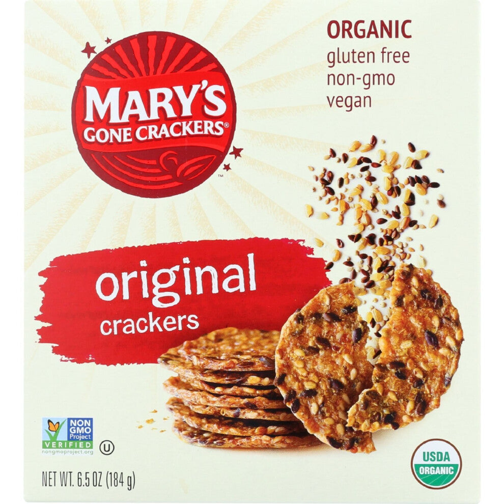 Marys Gone Crackers Organic Wheat-Free, Gluten-Free Crackers - Original, 6.5 oz (Y4MAGC-0681130)