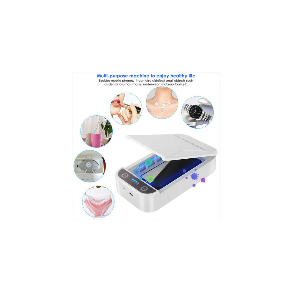 UV Light Phone Sterilizer Box Jewelry Phone Cleaner Sanitizer Box For Face Masks