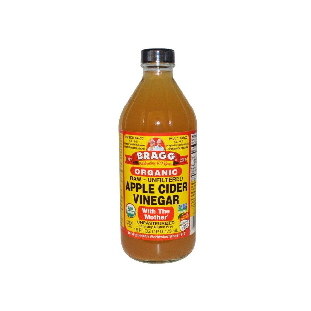 (473ml) BRAGG ORGANIC RAW APPLE CIDER VINEGAR Gluten Free UK SELLER All sizes
