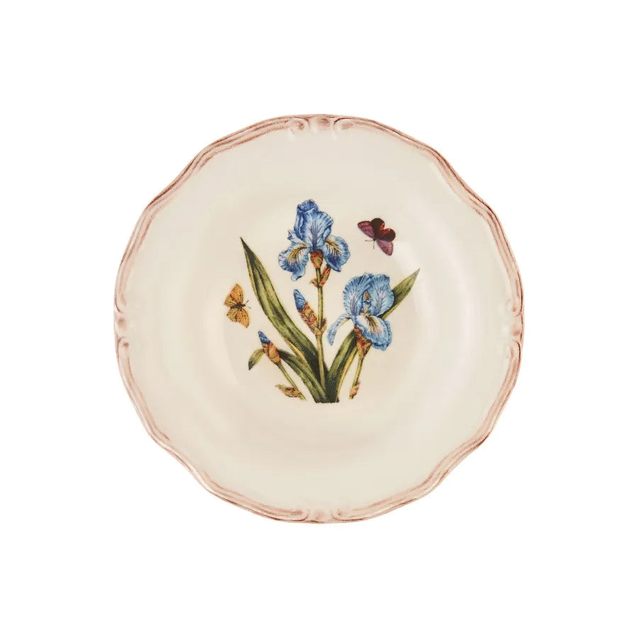 Karaca Tiffany Iris Porcelain Pasta Bowl, 24cm, Multi