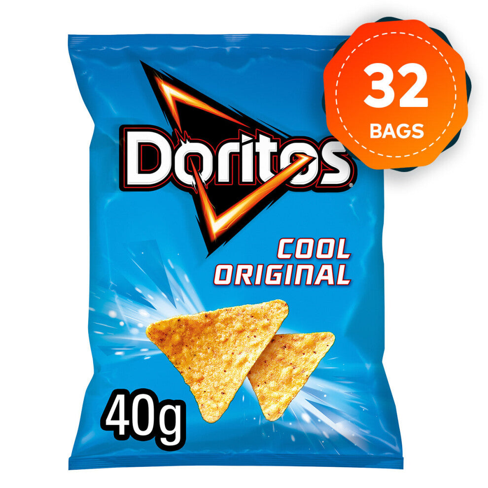 32 x Doritos Cool Original Tortilla Chips Crisps 40g Suitable for Vegetarians