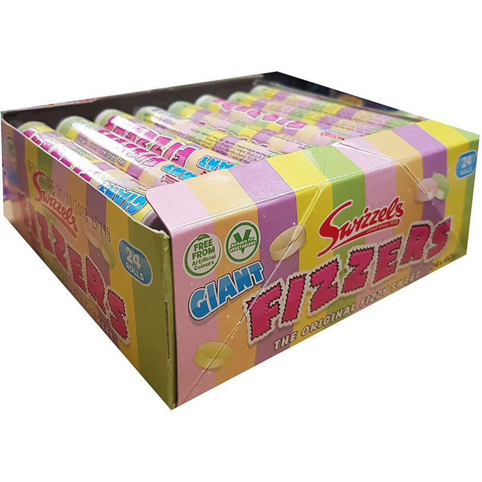 Swizzels Giant Fizzers Sweets 24 x 40g tubes