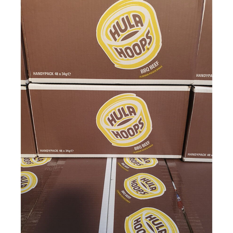 hula hoops bbq beef 34g Full Case Of 48 Bags YES 48!