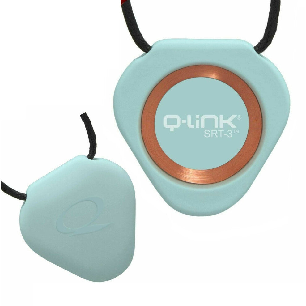 Q-Link SRT-3 Triangle Acrylic Pendant|Personal Energy System|SLK Blue