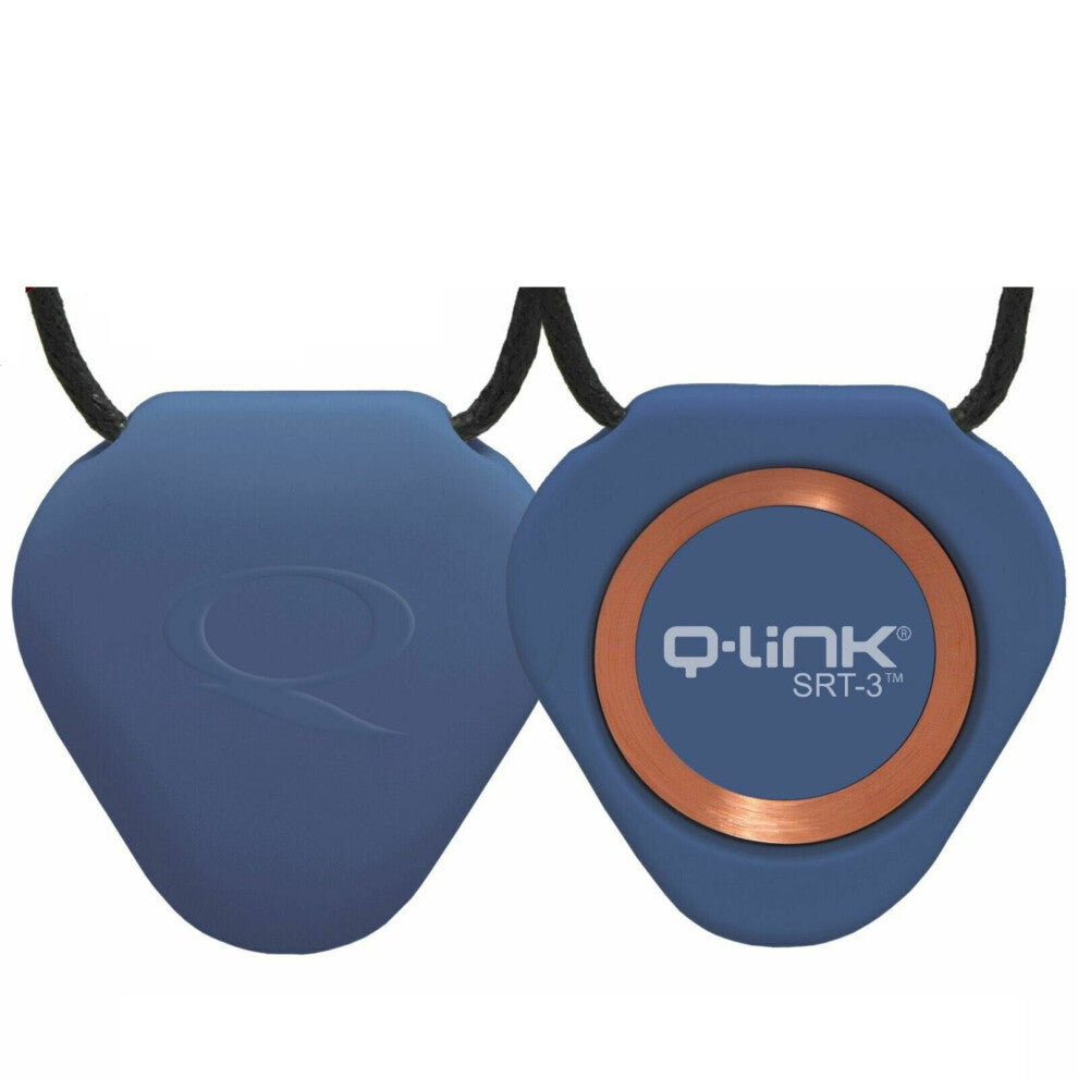 Q-Link SRT-3 Triangle Acrylic Pendant|Personal Energy System|Blue