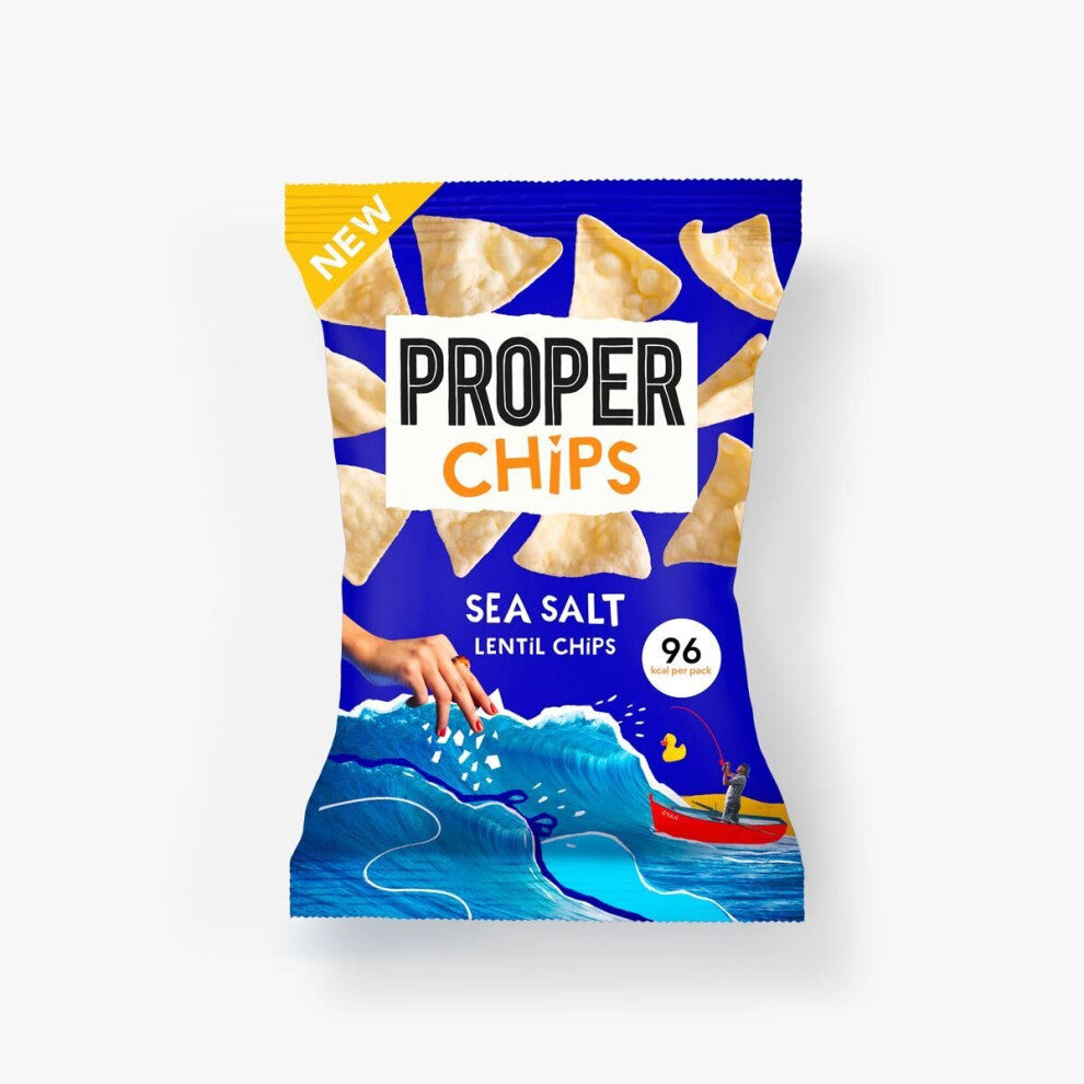 (Sea Salt 24g x 20) Properchips Lentil Chips 24g (20 Pack)