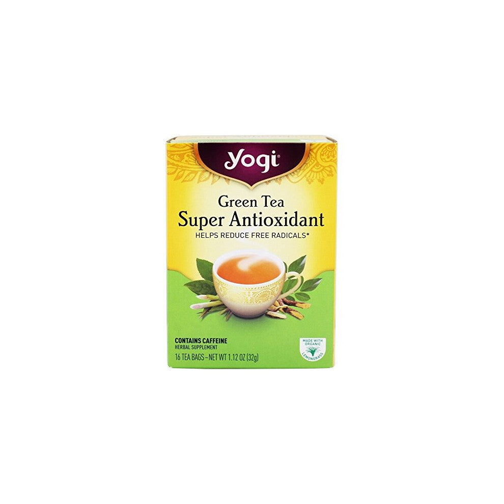 Yogi Tea Green Tea Super Antioxidant, Herbal Supplement, Tea Bags, 16 ct, 2 pk