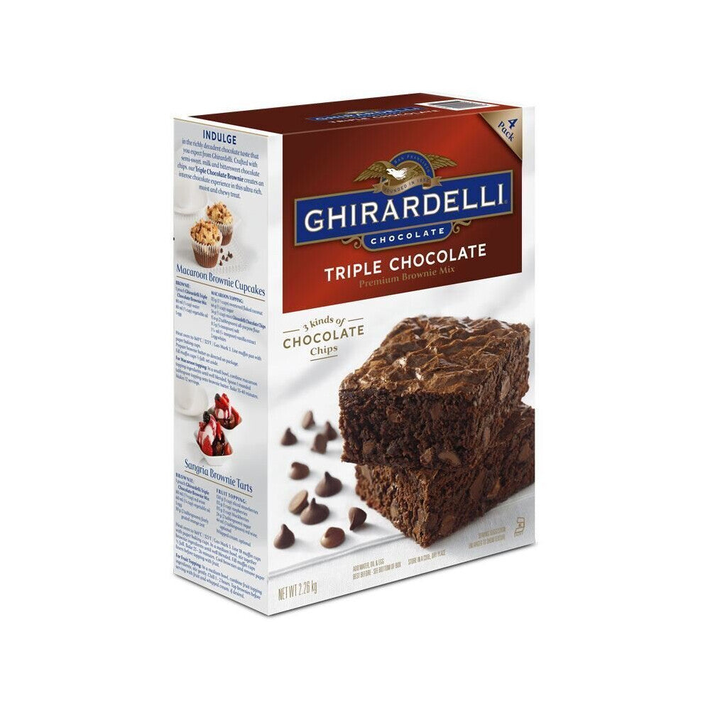 Ghirardelli Chocolate Chip Brownie Mix 2.26kg (4 x 566g)