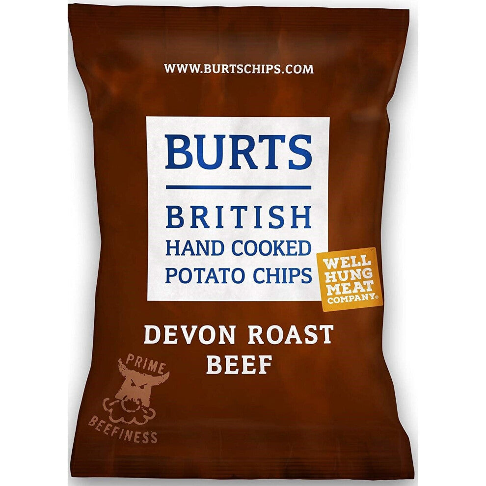 Burts Potato Chips Devon Roast Beef Crisps 40g x 20