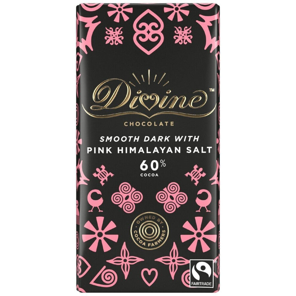 Divine FT Dark Pink Himalayan Salt Chocolate 90g x15