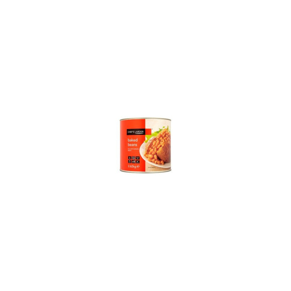 Chef's Larder Baked Beans in a Rich Tomato Sauce 2.62kg (6 x 2.62kg)