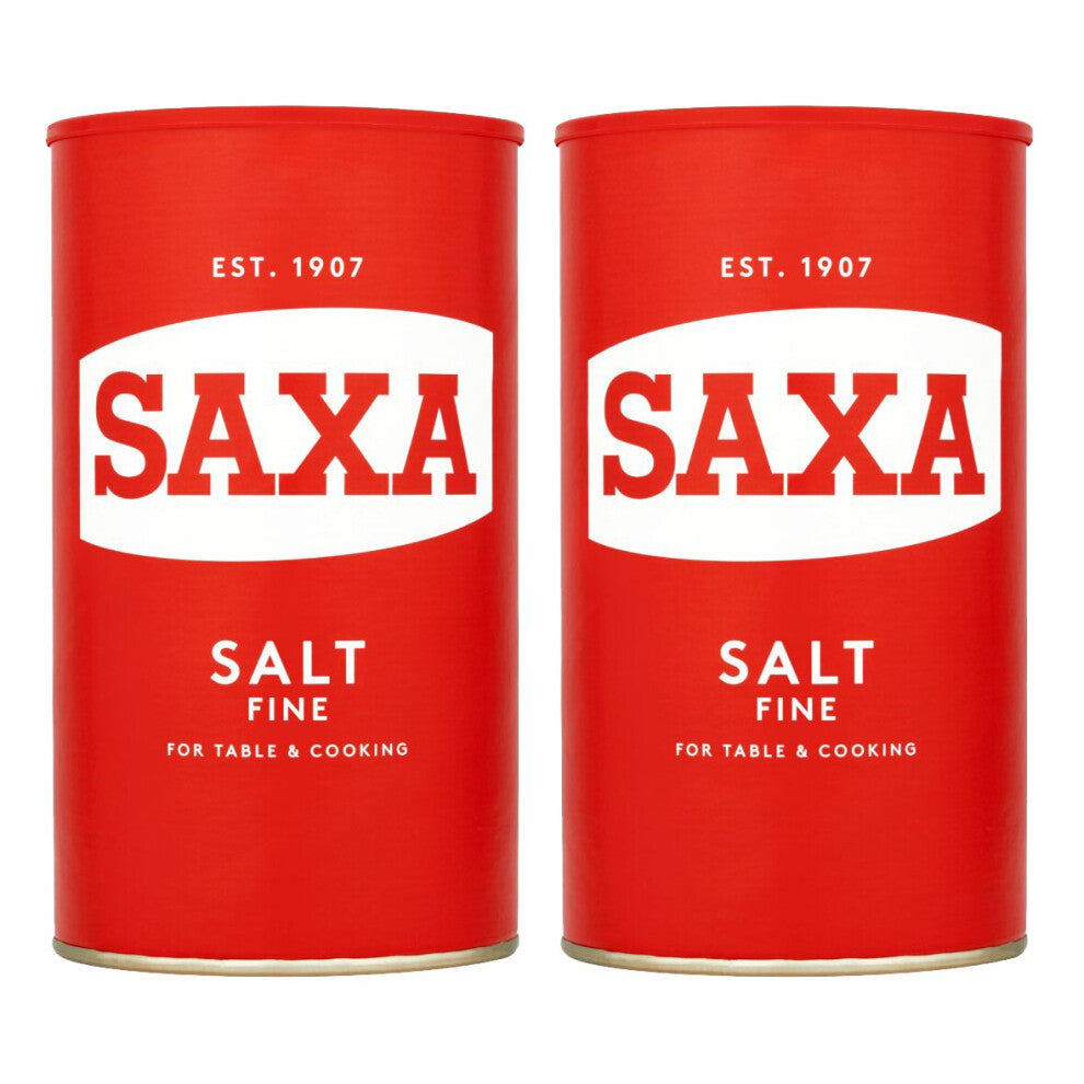 Saxa Table Salt Drum - Fine (750g) - Pack of 2