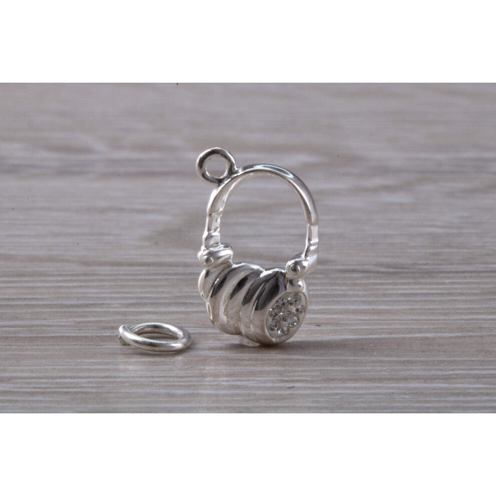 Headphones set with Cubic Zirconia Charm