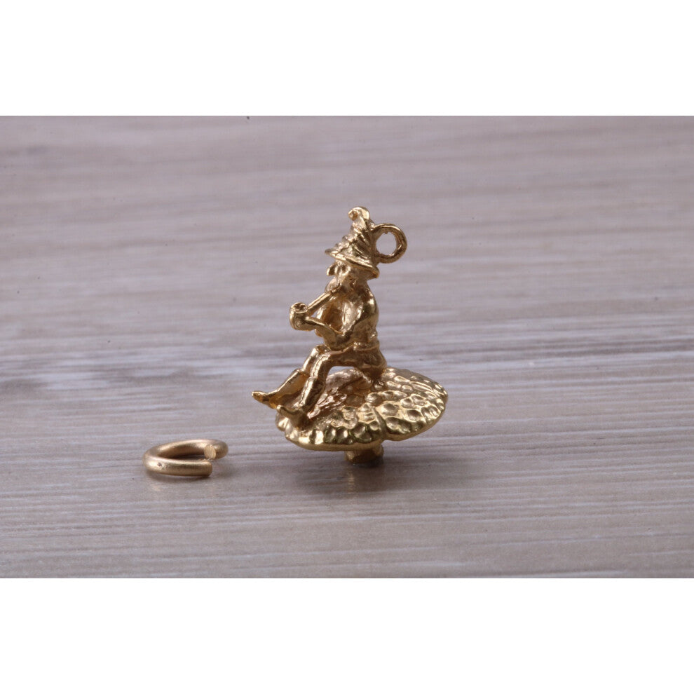 9ct Gold Gnome on Toadstool Charm