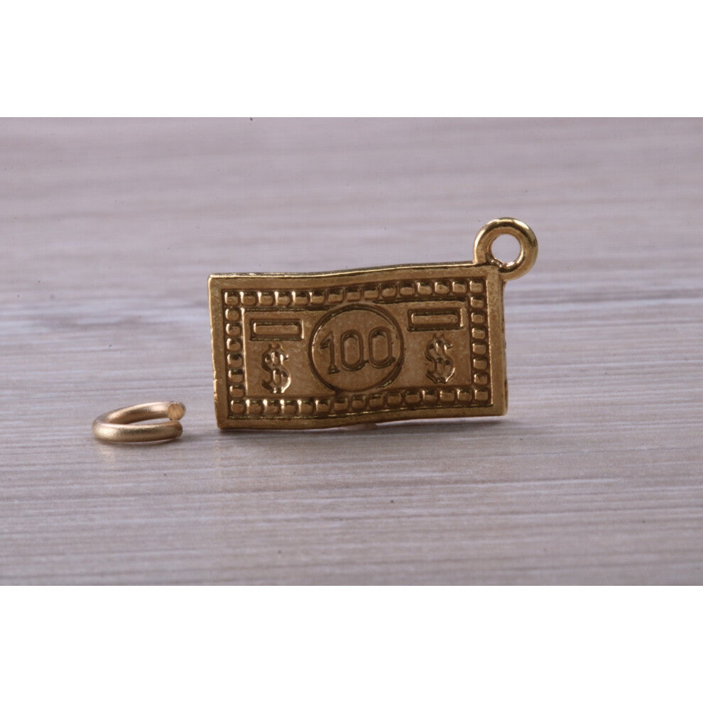 9ct Gold 100 Dollar Note Charm