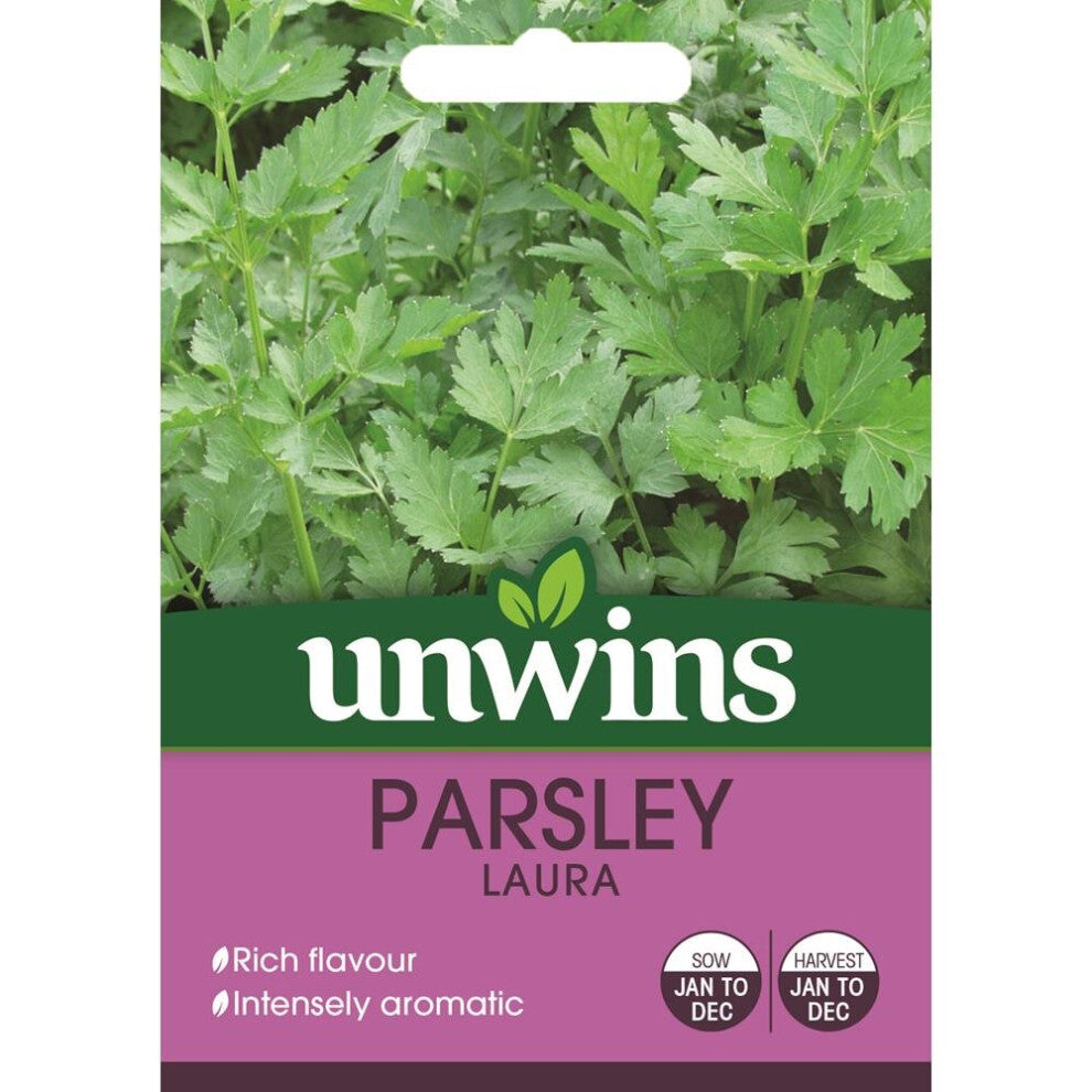 Unwins Grow Your Own Rich Flavour Laura Parsley Herb Seeds