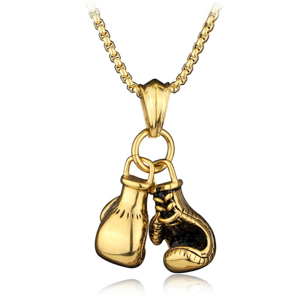Stallone Boxing Gloves Necklace Double Boxing Gloves Pendant