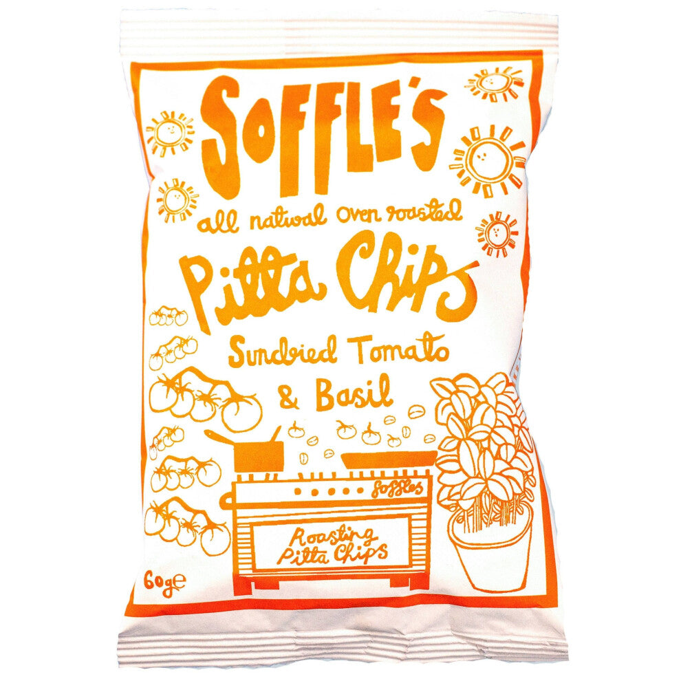 Soffles Pitta Chips - Sundried Tomato & Basil 60g