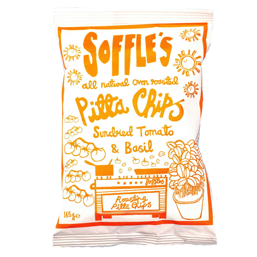 Soffles Pitta Chips - Sundried Tomato & Basil 165g