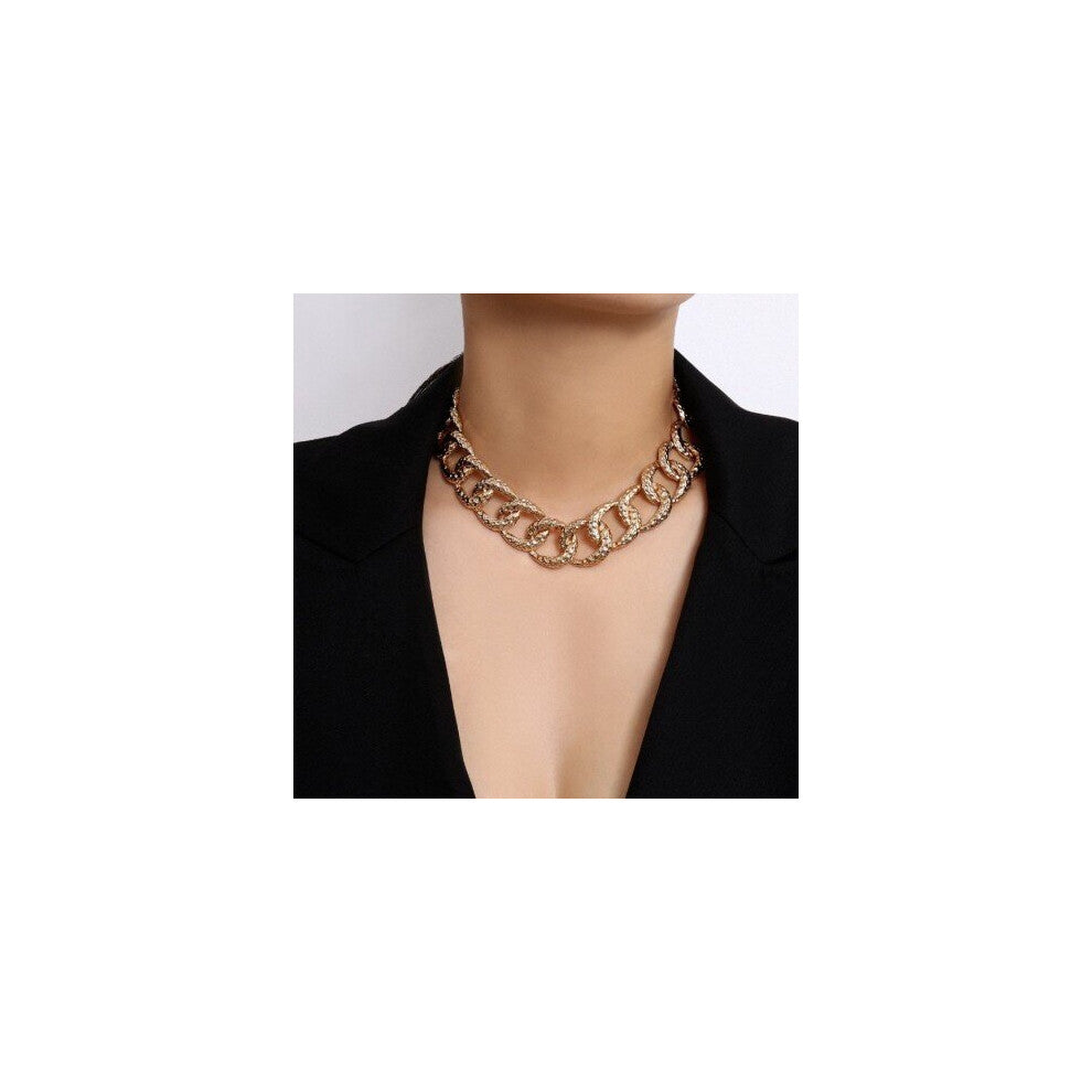 ZA 2020 Chain Necklace Chokers For Women Gold Color Geometric Circles Pendant Necklaces Boho Statement Party Jewelry