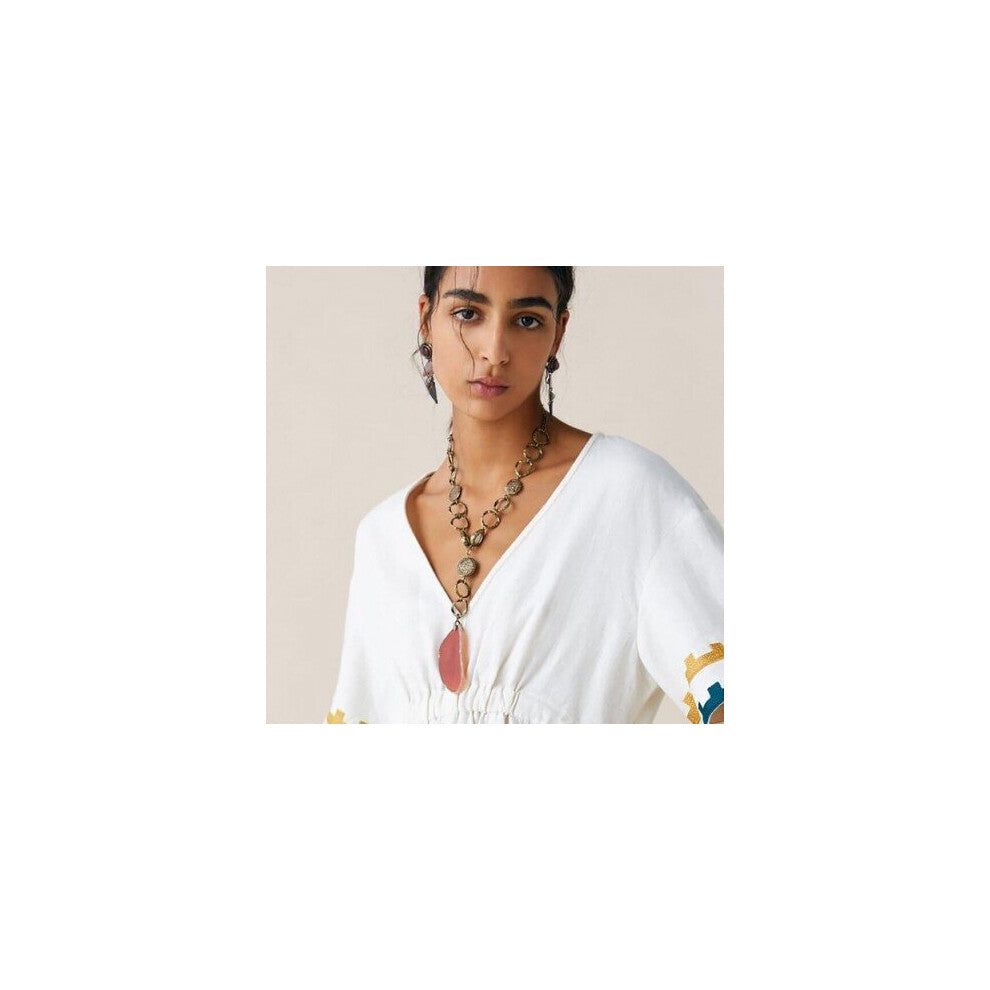 Ztech 2019 New ZA Statement Necklace for Women Trendy Ethnic Natural Stone Collar Chokers Maxi Long Boho Necklace Bijoux