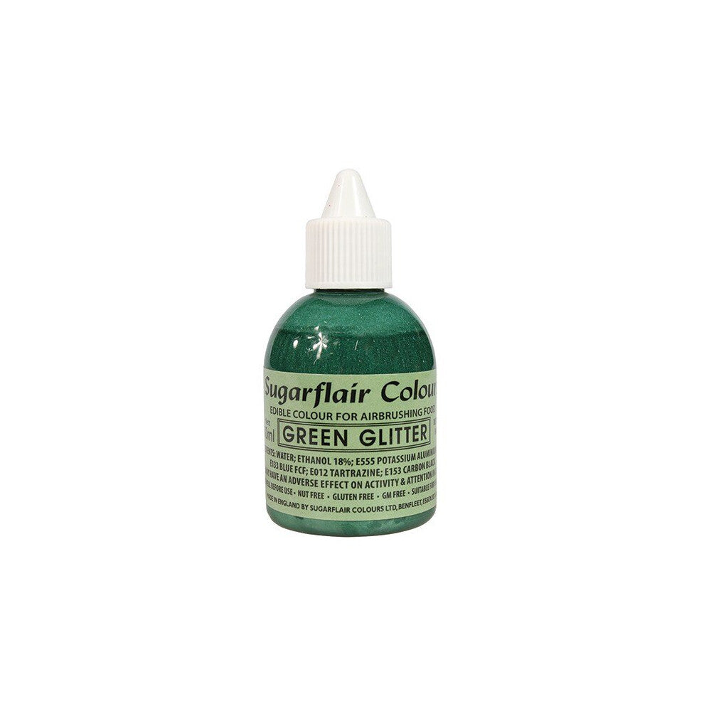 Sugarflair Airbrush Colours 60ml - Glitter Green