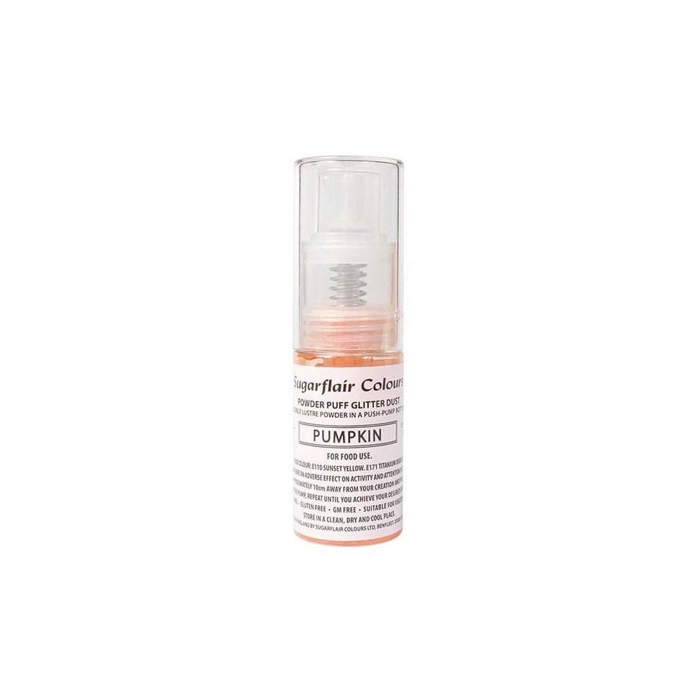 Sugarflair Powder Puff Glitter Dust Spray 10g - Pumpkin