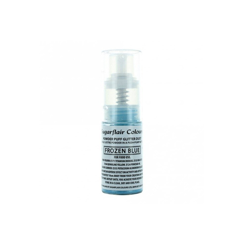 Sugarflair Powder Puff Glitter Dust Spray 10g - Frozen Blue