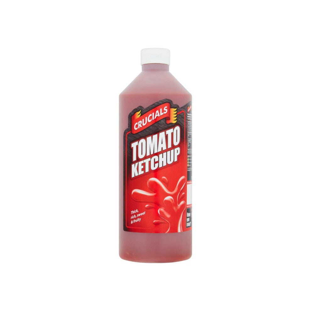 Crucials Tomato Ketchup Squeezy Sauce 1L Rich and thick