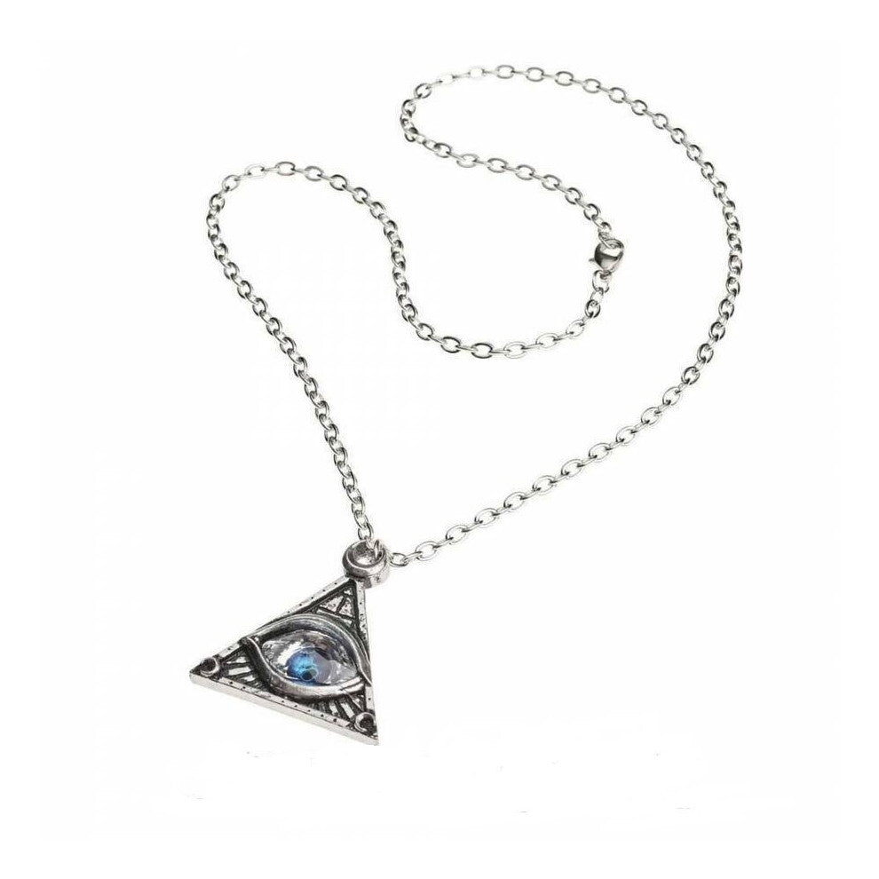 Jewelry-Necklace-Pendant - Pewter - EYE OF PROVIDENCE - Gothic-Freemason-Wiccan